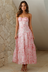 Her Best Version Strapless Maxi Dress